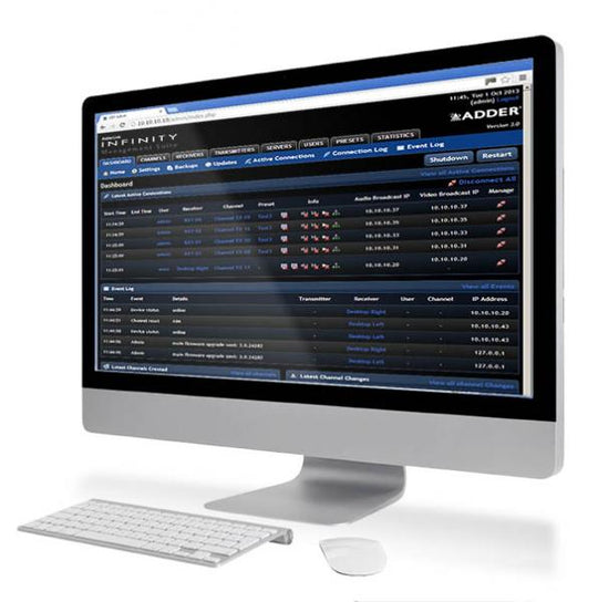 AdderLink Infinity AIM Software Licenses for Primary and Failover units 96 endpoints