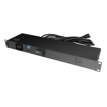 FORGE Horizontal Rack Mount Power Distribution Unit, 11 Outlets, 1U, w/Lightning Protection