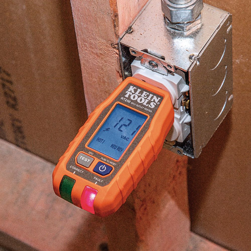 Klein Tools GFCI Receptacle Tester with LCD