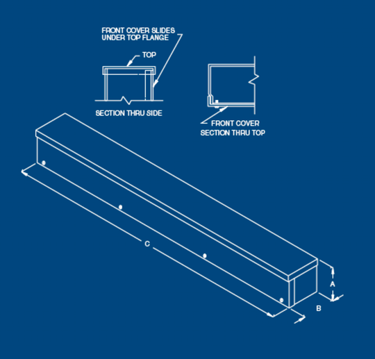 Austin AB-4436RT 4x4x36 Type 3R Raintight Trough - Galvanized