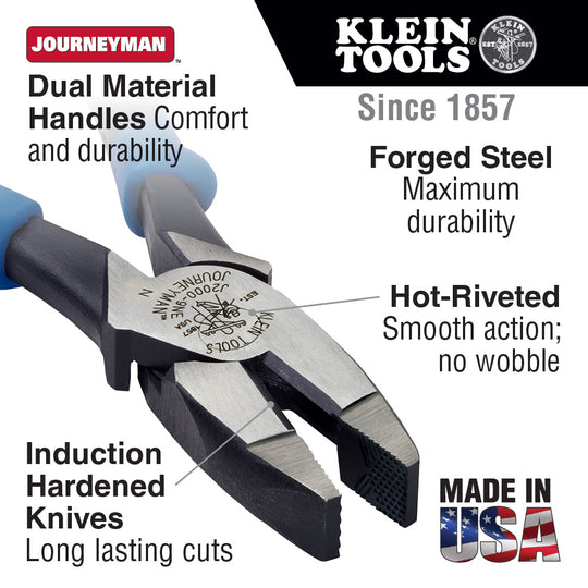 Klein Tools J20008 Lineman's Pliers, 8-Inch