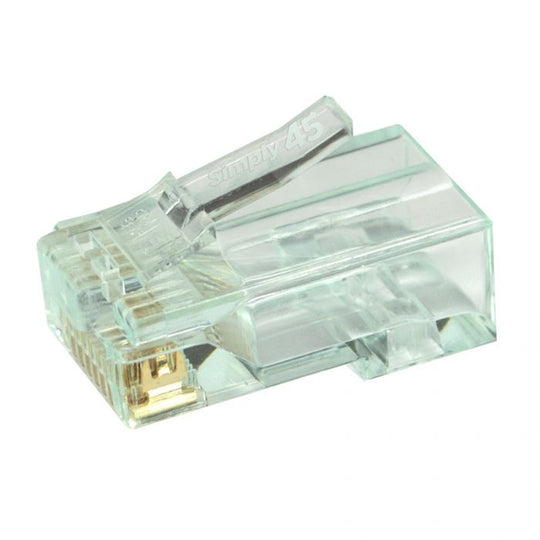 SCP Simply45 Rj45 Pass Through Modular Plugs For 23Awg (Up To 1.10Mm) Cat6 Utp & Hncproplus Utp Cables, Ul94 V0 For Cmp To Cm, Lszh-B2Ca To Eca - 100 Pieces