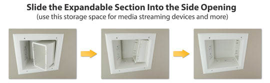 DataComm Expandable Media Box w/ Duplex Receptacle, 45-0051-WH
