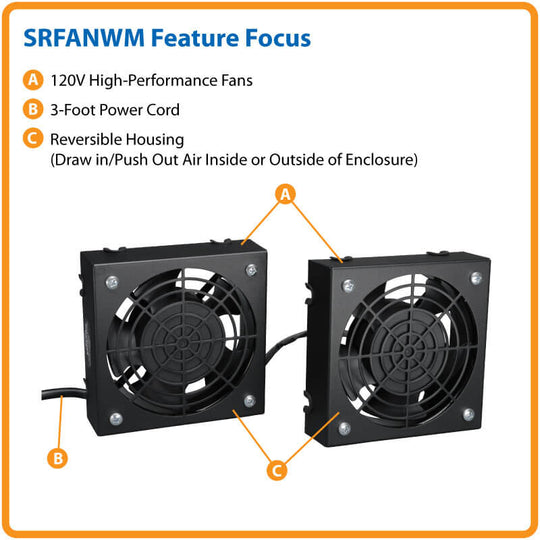 Tripp-Lite SRFANWM SmartRack Wall-Mount Roof Fan Kit
