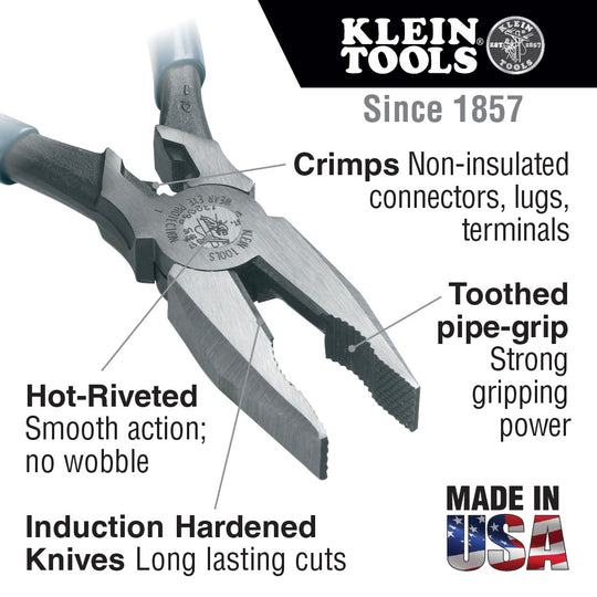 Klein Tools J12098 Journeyman Universal Combination Pliers