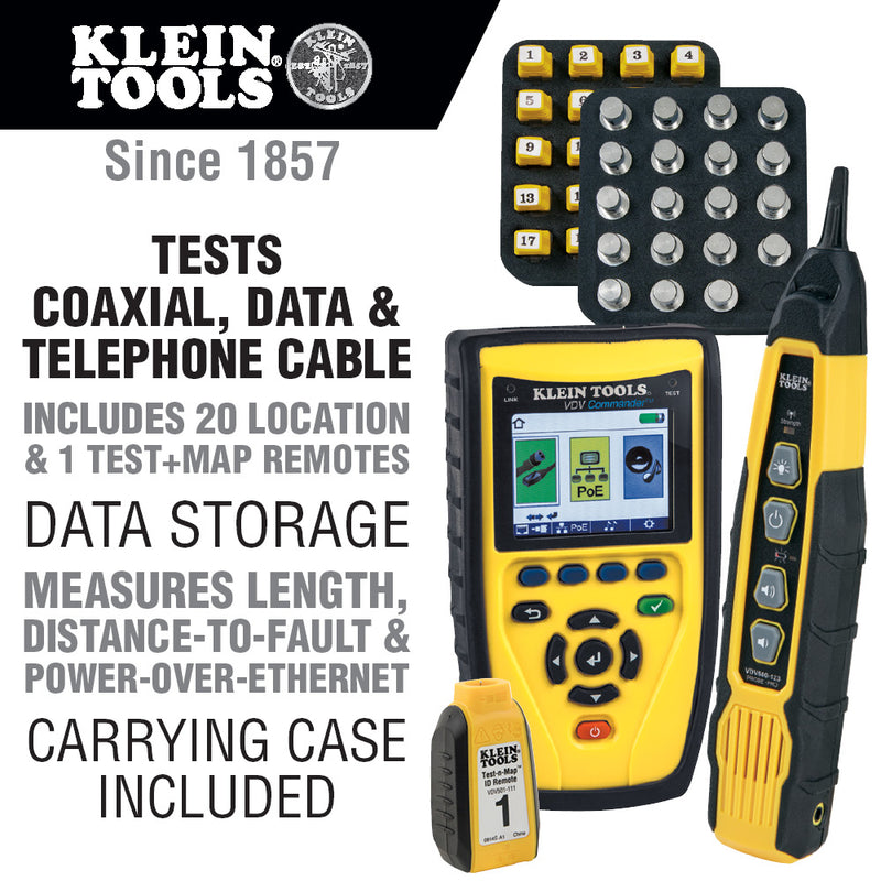 Klein Tools VDV501-829 VDV Commander Test and Tone Kit