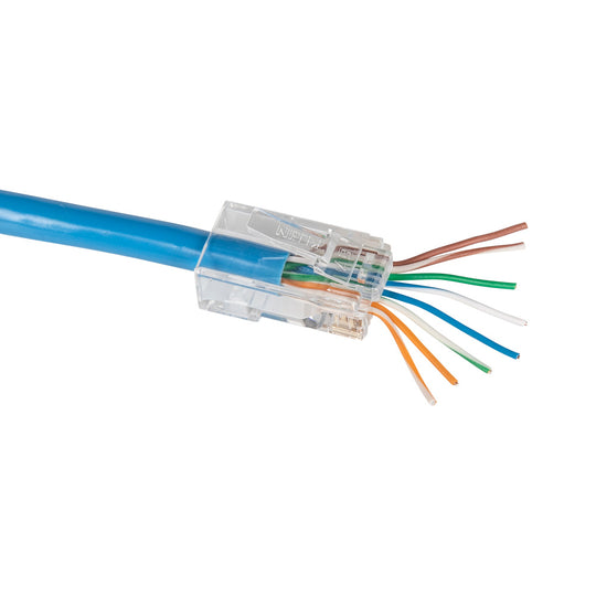 Klein Tools Pass-Thru™ Modular Data Plug, RJ45-CAT6, 50-Pack