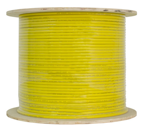 Vertical Cable CAT6A Shielded (F/UTP), 23AWG, Plenum (CMP), 1000ft Spool, UL Listed